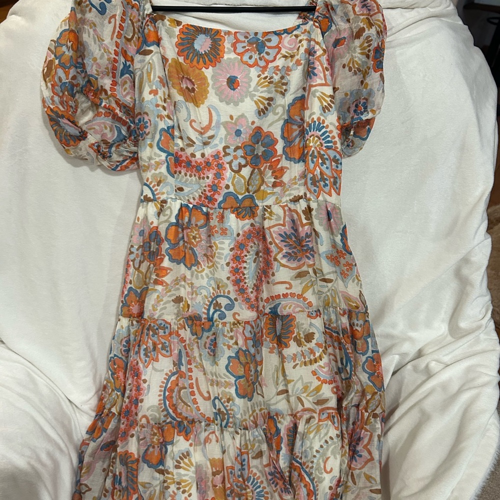 1. State Multicolor Floral Long Sleeve Dress
